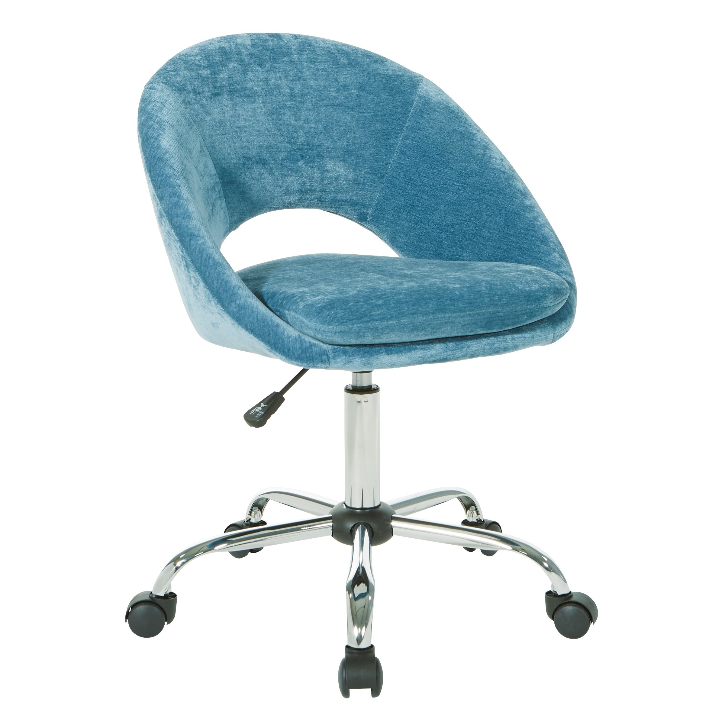 Mika Grey + Chrome With Padded Seat Upholstered Office Chair