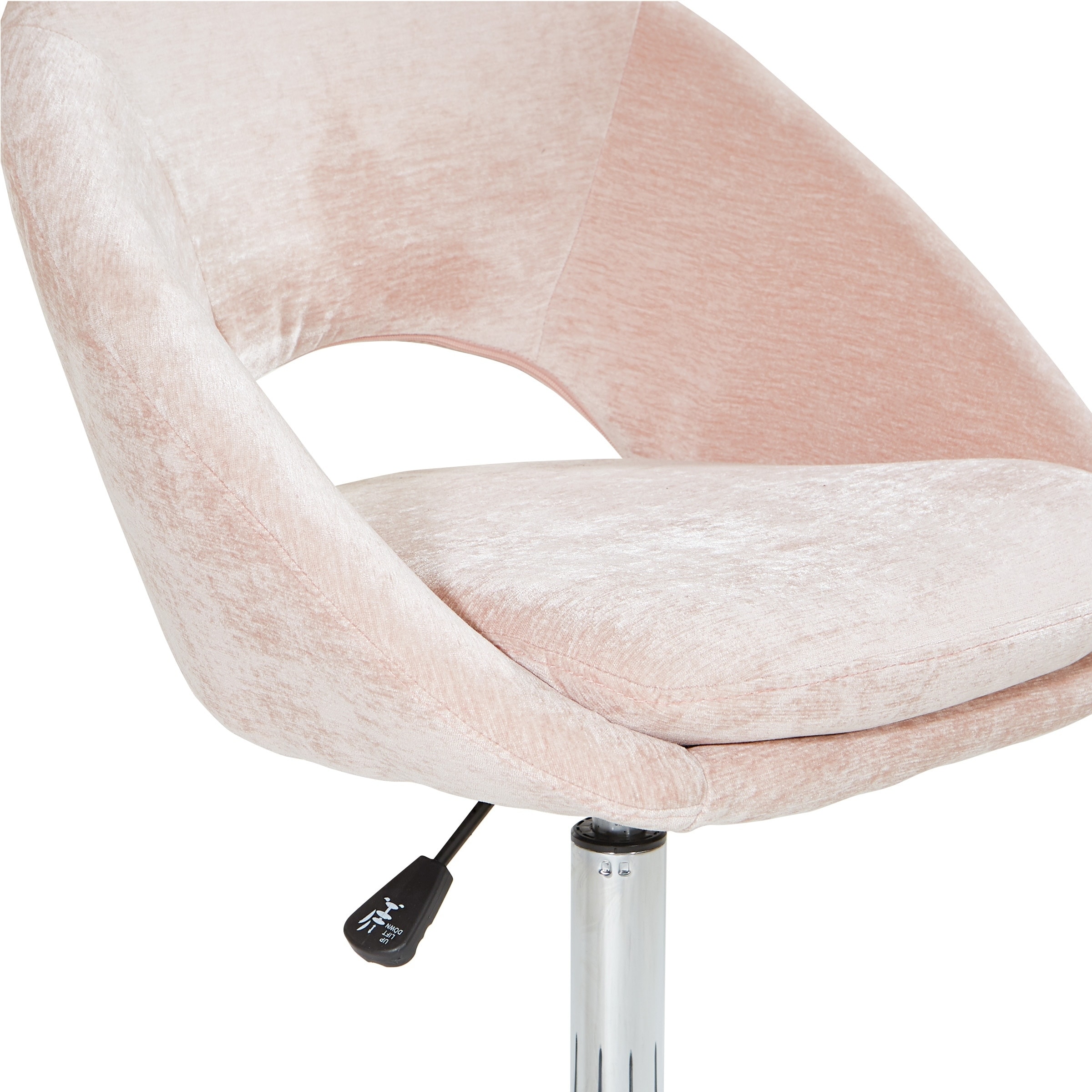 Mika Grey + Chrome With Padded Seat Upholstered Office Chair