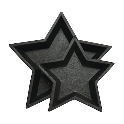2/Set Black Nesting Stars
