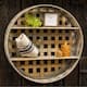 The Gray Barn Haslemere Basket Weave Round Wall Shelf