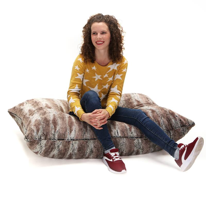 Jaxx 3.5 Foot Large Bean Bag Floor Pillow - Faux Fur
