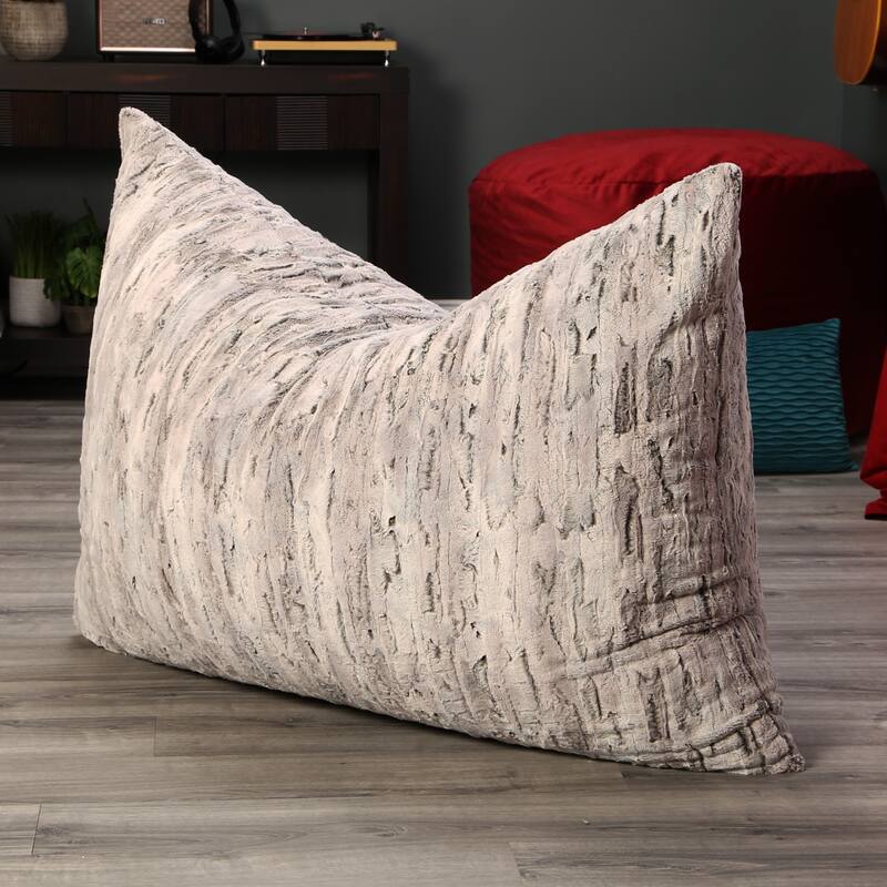 Jaxx 3.5 Foot Large Bean Bag Floor Pillow - Faux Fur