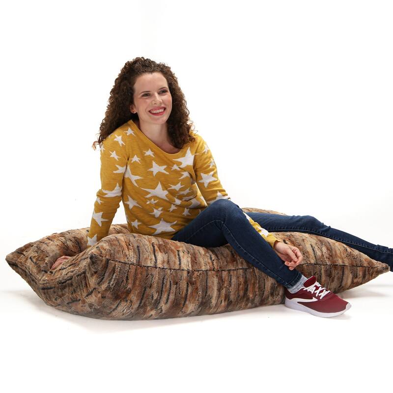 Jaxx 3.5 Foot Large Bean Bag Floor Pillow - Faux Fur
