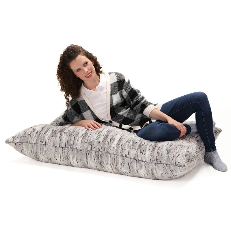 Jaxx 3.5 Foot Large Bean Bag Floor Pillow - Faux Fur