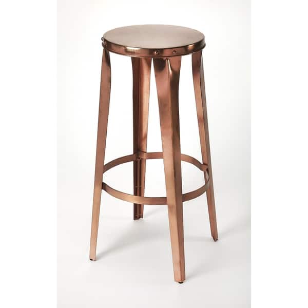 slide 2 of 2, Butler Ulrich Copper Backless Bar Stool