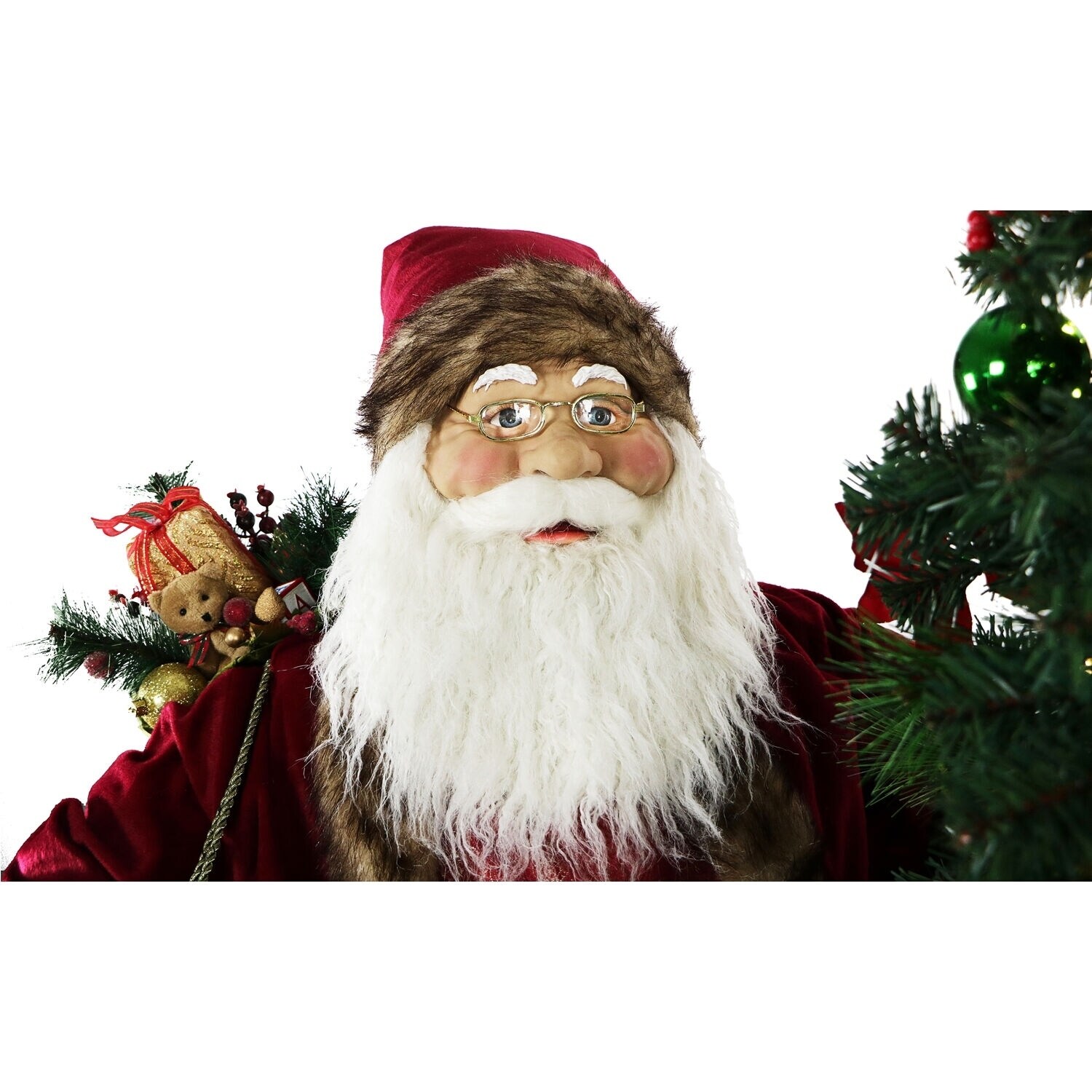Shop Fraser Hill Farm 60 Animated Santa Claus With 66 Pre Lit