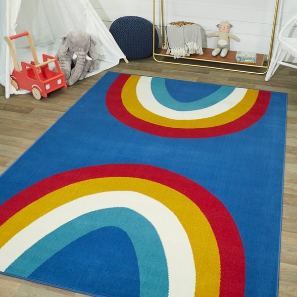 Taylor & Olive Blue Rainbow Rug. Opens flyout.