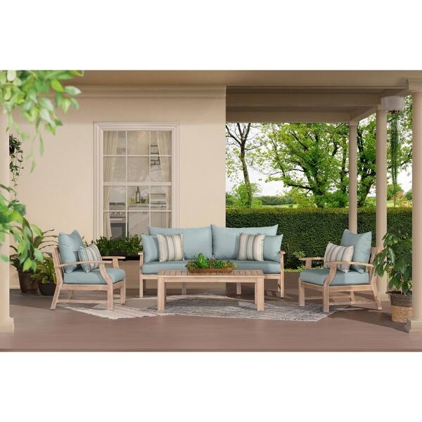 Shop Kooper 4pc Outdoor Sofa Club Chair Set Bliss Blue By Rst Brands On Sale Overstock 30051350