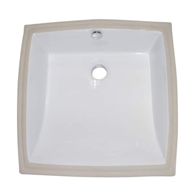 Vitreous China White Undermount Bathroom Sink