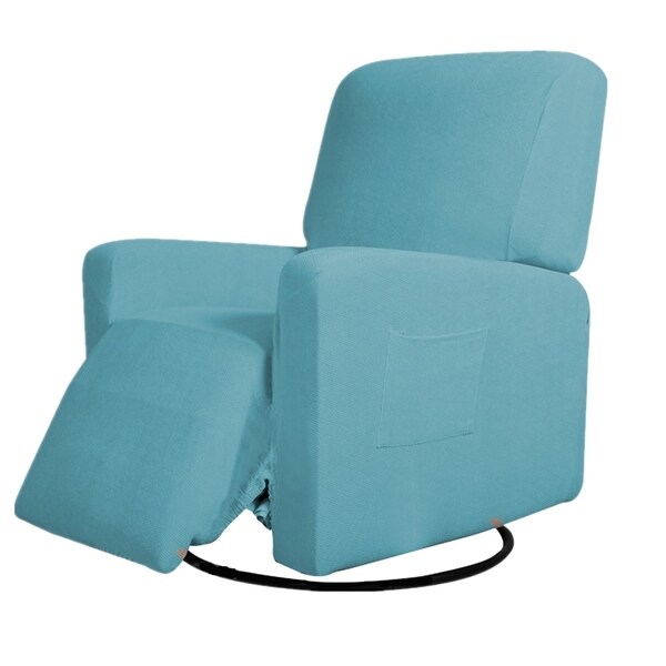 Enova Home Ultra Soft Stretch Fabric Recliner Slipcover with Elastic Bottom Side Pocket For Living Room - N/A