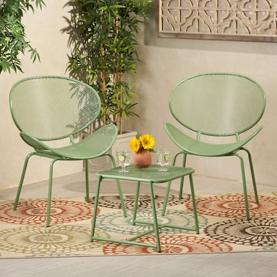 Elloree Outdoor Modern 2 Seater Chat Set by Christopher Knight Home