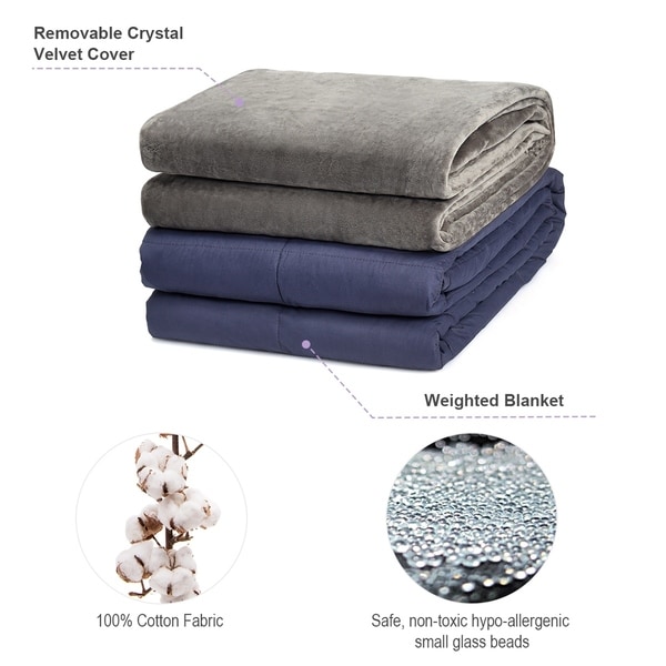 Cotton Weighted Blankets Full Queen King Size with Removable Cover