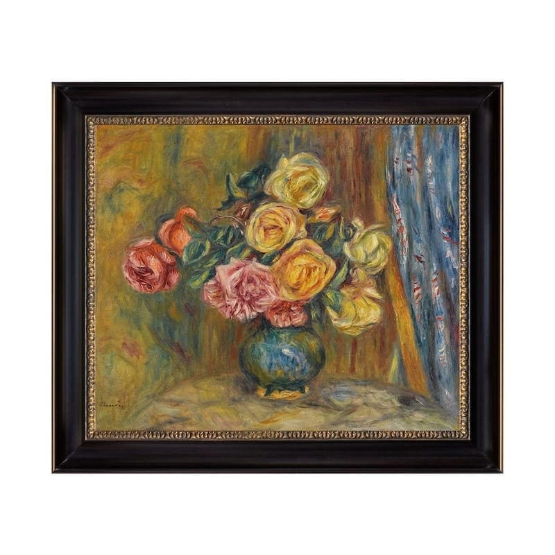 Les Roses Au Rideau Bleu by Pierre Auguste Renoir 1912 Oil Painting ...