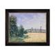 Sahurs Meadows In Morning Sun By Alfred Sisley Black Frame Oil Painting 