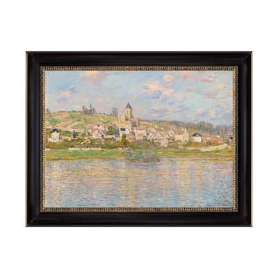 Vetheuil by Claude Monet Black Frame Oil Canvas Canvas Print 28 In. x 21 In.