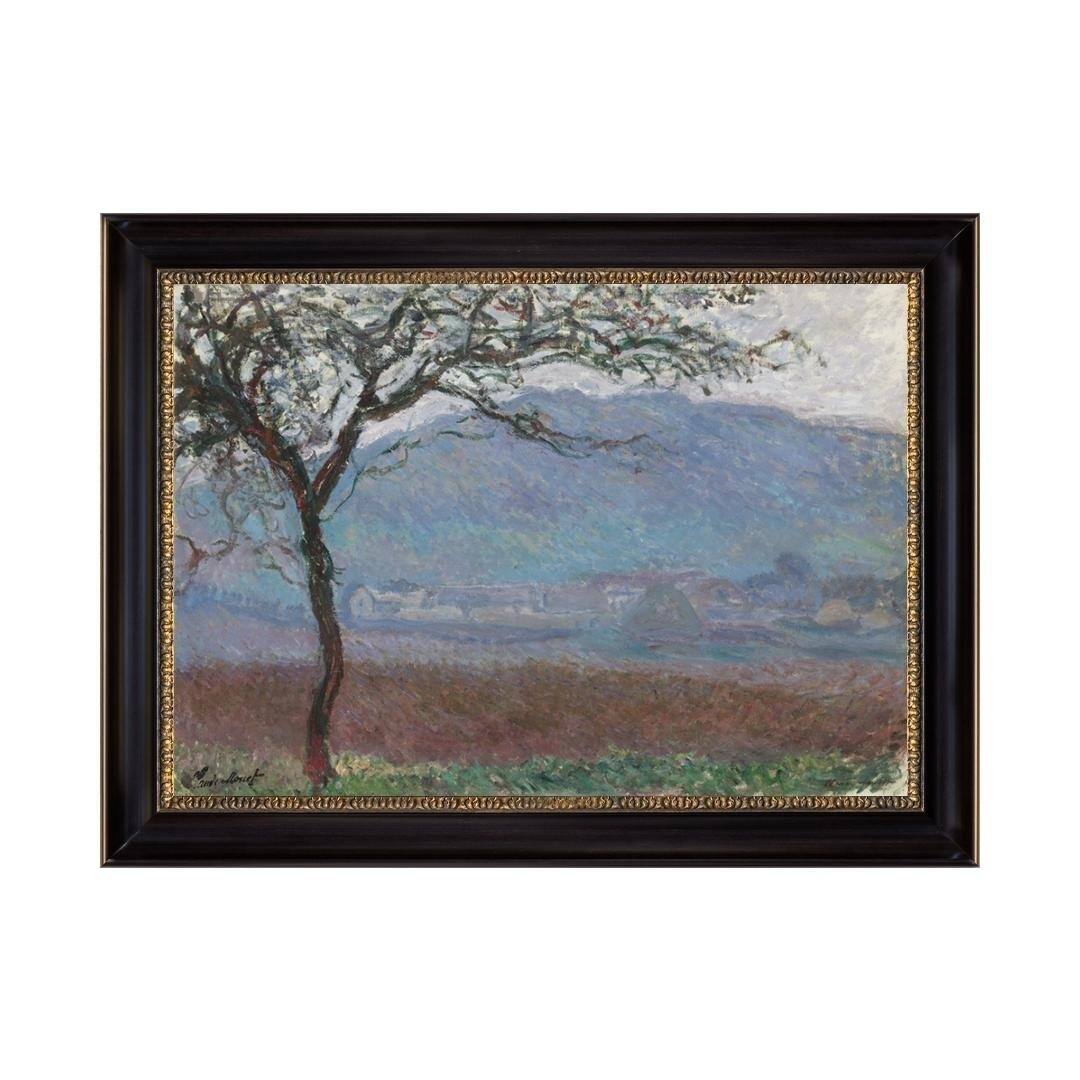 Landscape at Giverny by Claude Monet Black Frame Oil Canvas Canvas ...