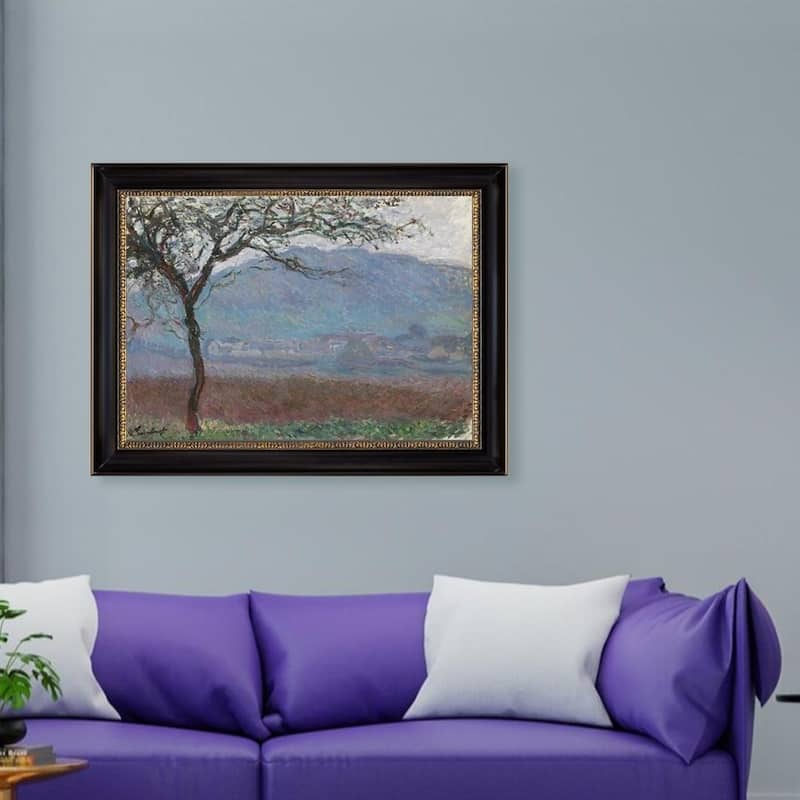 Landscape at Giverny by Claude Monet Black Frame Oil Canvas Canvas ...