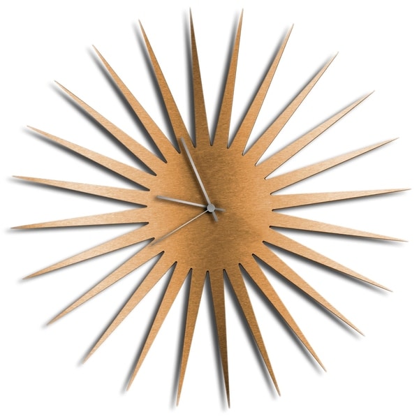 Adam Schwoeppe 'MCM Starburst Clock Copper' Midcentury Modern Style Wall Clock