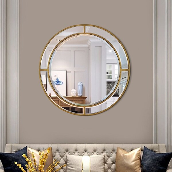 Shop Mirror Trend Round Accent Framed Wall Mirror DM023G-30 Dia 30 ...