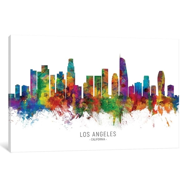 iCanvas "Los Angeles California Skyline" by Michael Tompsett Gallery-Wrapped Canvas Print