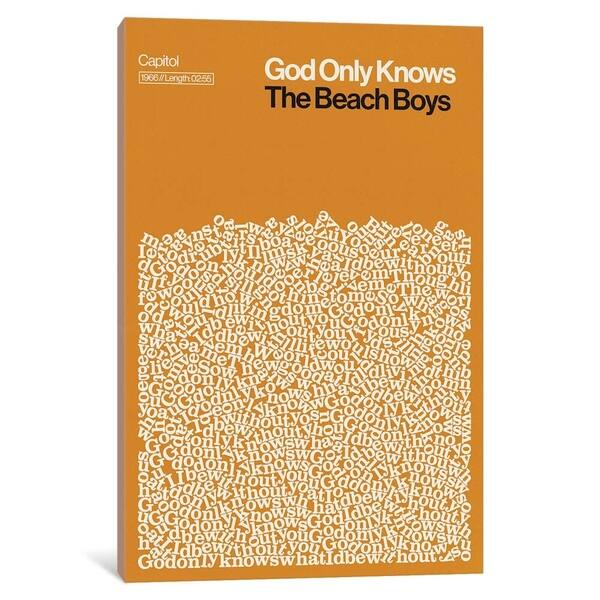 Shop Icanvas God Only Knows By The Beach Boys Lyrics Print By Reign Hail Gallery Wrapped Canvas Print Overstock