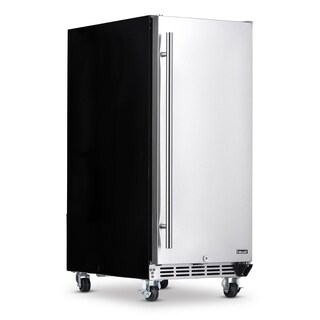 NewAir Premium Built-in Outdoor Refrigerator 90 Can Storage Beverage Cooler Center Fridge for Patio - Stainless Steel