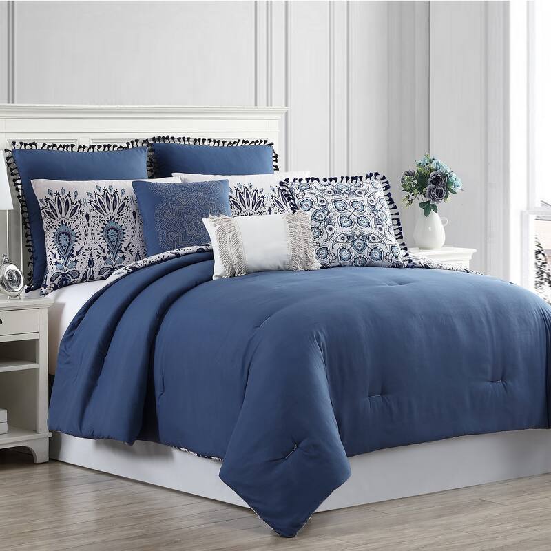 Modern Threads Natalia 8-Piece Embellished Comforter Set