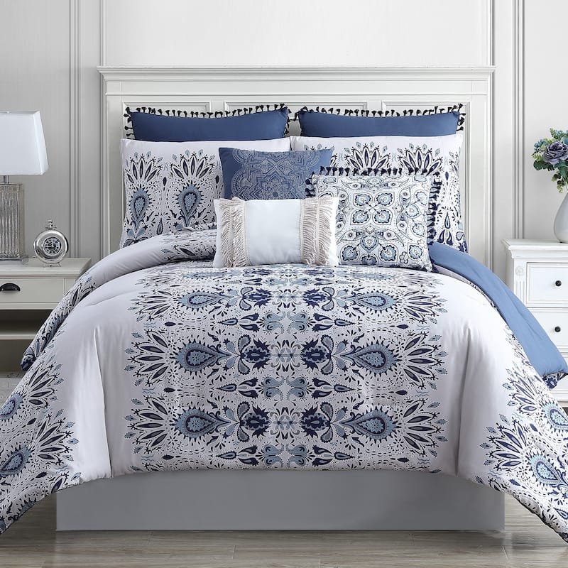 Modern Threads Natalia 8-Piece Embellished Comforter Set