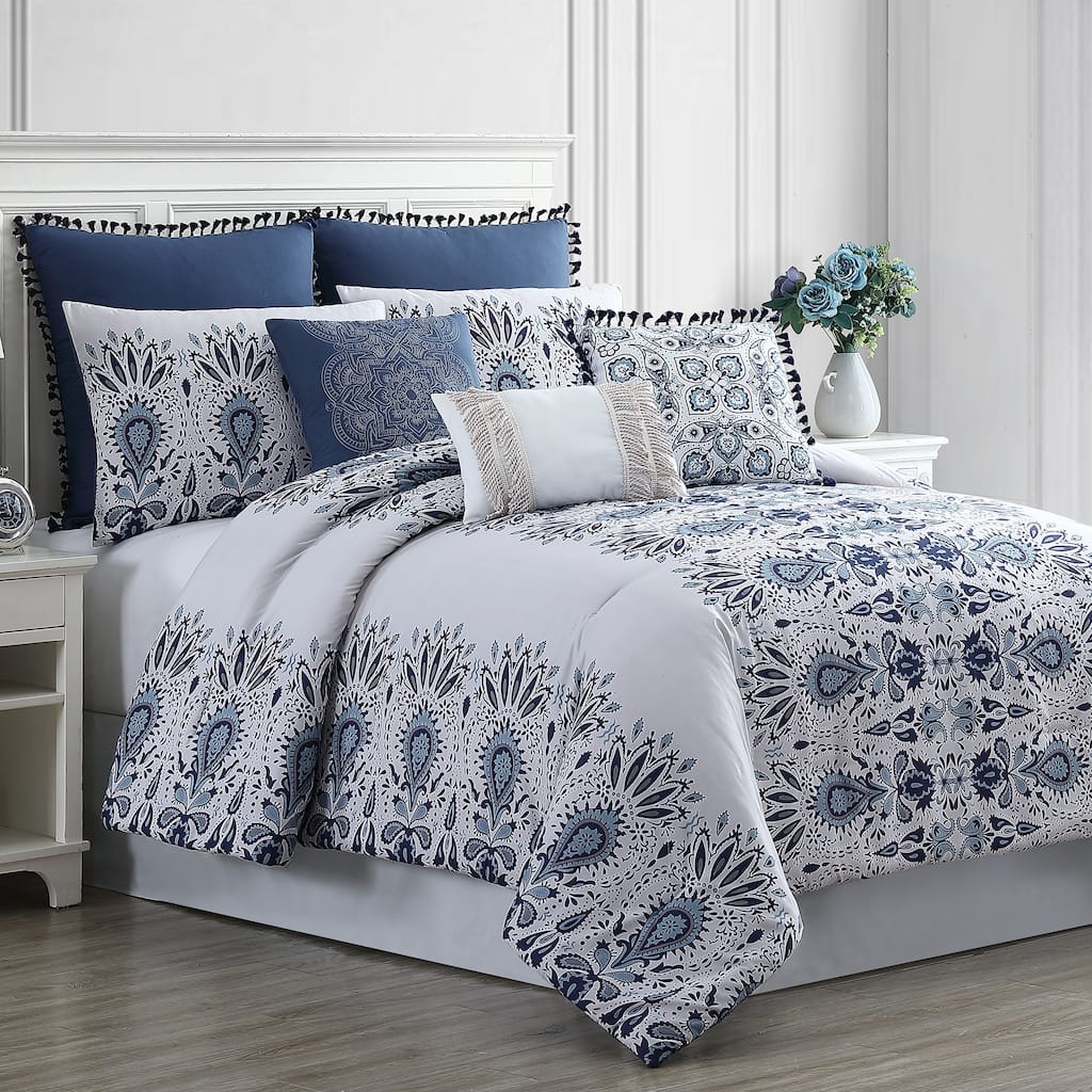 Modern Threads Natalia 8-Piece Embellished Comforter Set