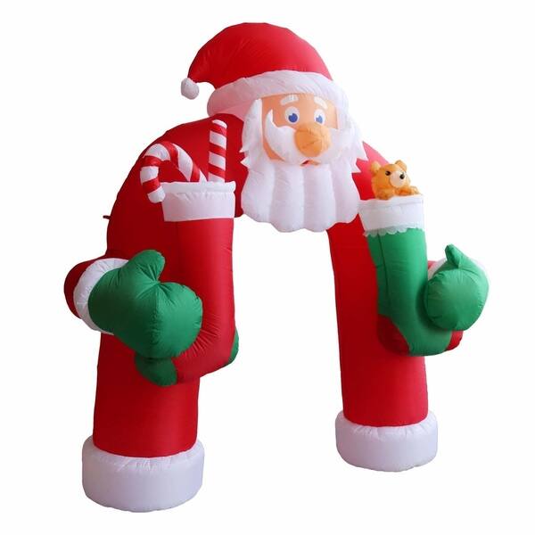 Shop Kinbor 11ft Christmas Inflatable Huge Santa Archway Airblown