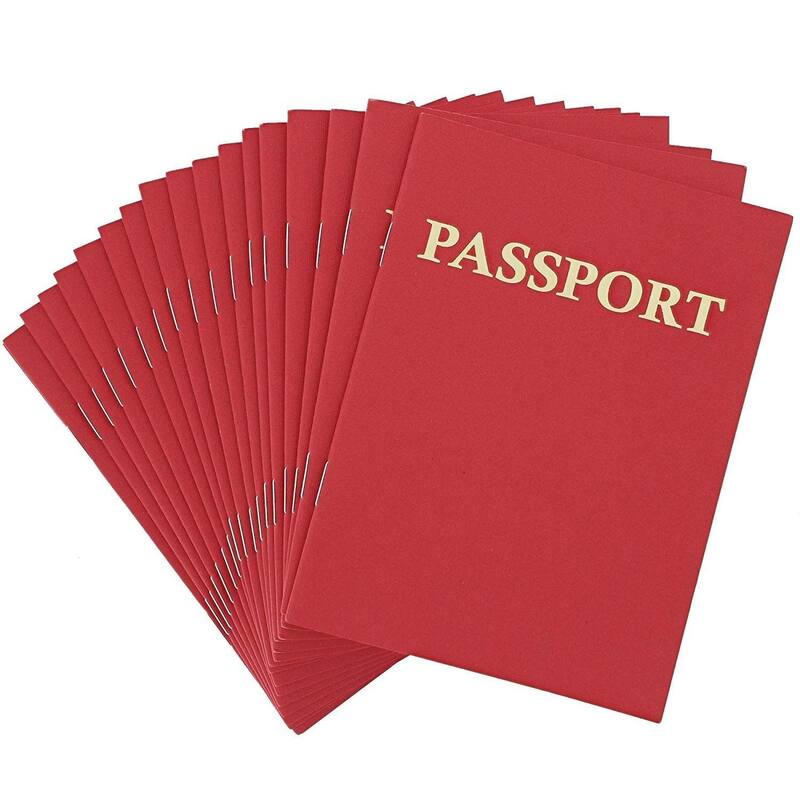 Juvale 24 Pack Blank Passport Notebook for Kids, 4.1 x 5.6 Inches