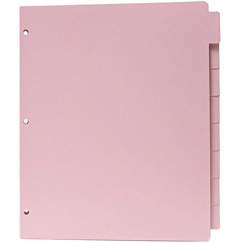 Paper Junkie 12 Set Pink 8 Tab Dividers for 3 Ring Binder, 96 Total Dividers, Letter Size