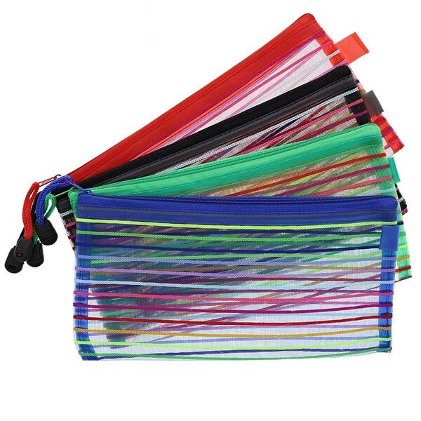 Shop Mesh Zipper Pencil Pouch With Rainbow Stripes 12 Count 9 4