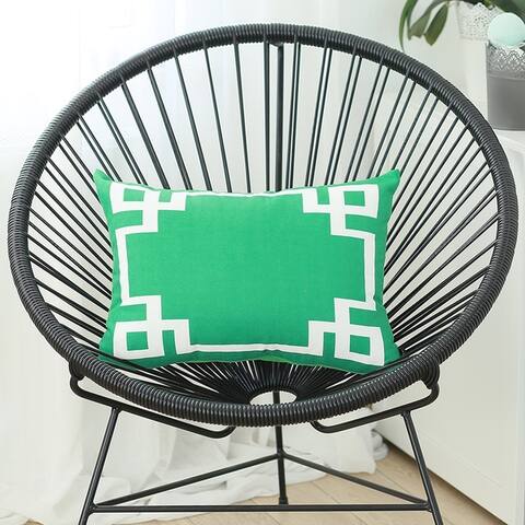 Geometric Greek Key Design Printed Decorative Throw Pillow Cover