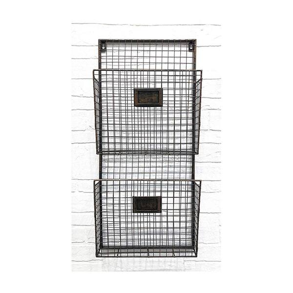 Shop Designstyles Metal Two Pocket Wall File Holder Free