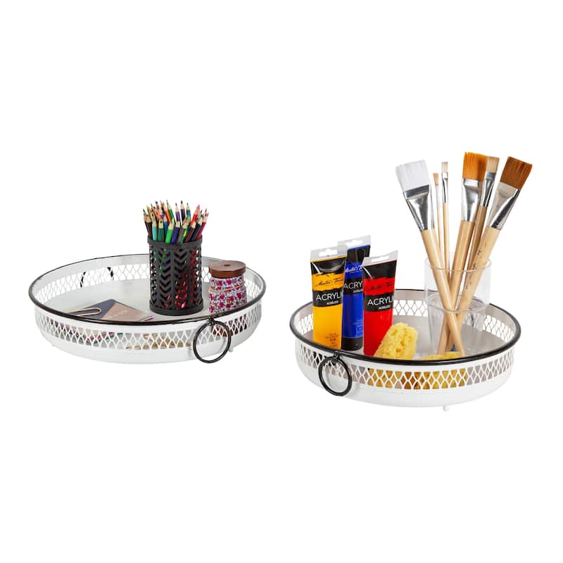 Kate and Laurel Madigan Decorative Tray Set - 2 Piece