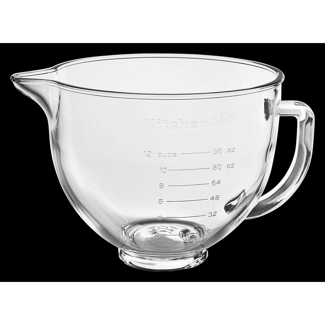 KitohonAld Stand Mixer Glass Bowl, 5 QT,compatible with KitchenAid Artisan 5KSM125, 5KSM150, 5KSM175, 5KSM7580, KSM150, RRK150,K