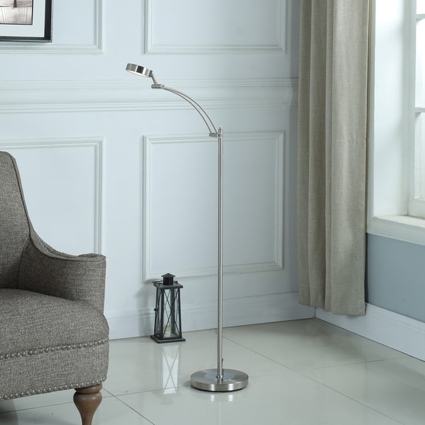 silver task floor lamp