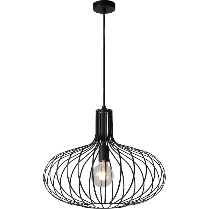 Carson Carrington Tafle Black Iron Pendant Light - N/A