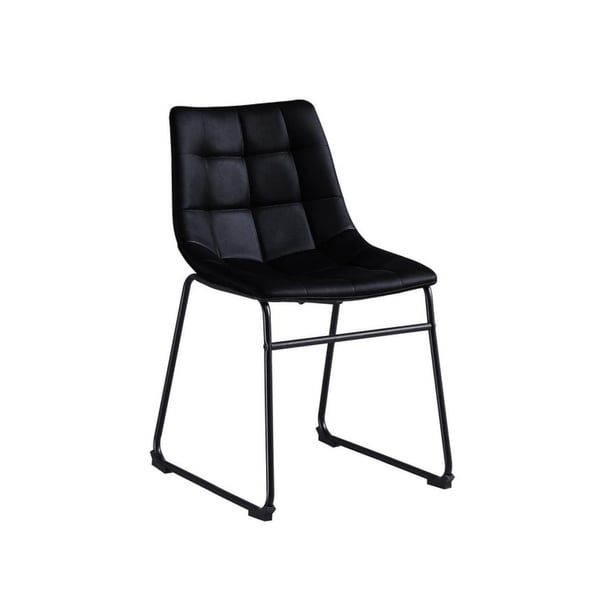 Best Master Furniture Black Leather Dining Side Chairs (Set of 2) - On