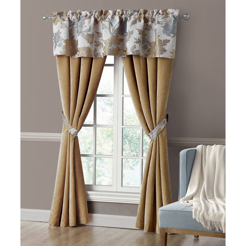 Jolene Gold Floral Valance