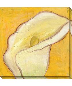 slide 1 of 1, Gallery Direct Laura Gunn 'Calla Lily on Gold I' Canvas Art