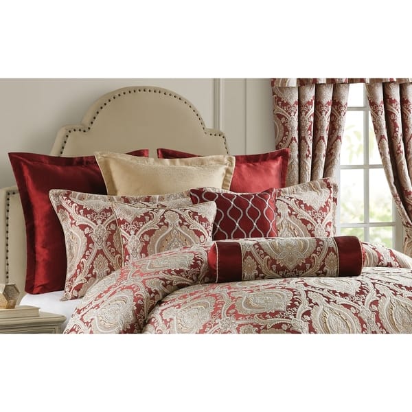 Shop Norwich Wine Burgundy Damask Comforter Set On Sale Free
