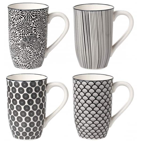 Japanese-style Tall 18-ounce Assorted Coffee Mugs (Set of 4) - On Sale -  Bed Bath & Beyond - 30077055