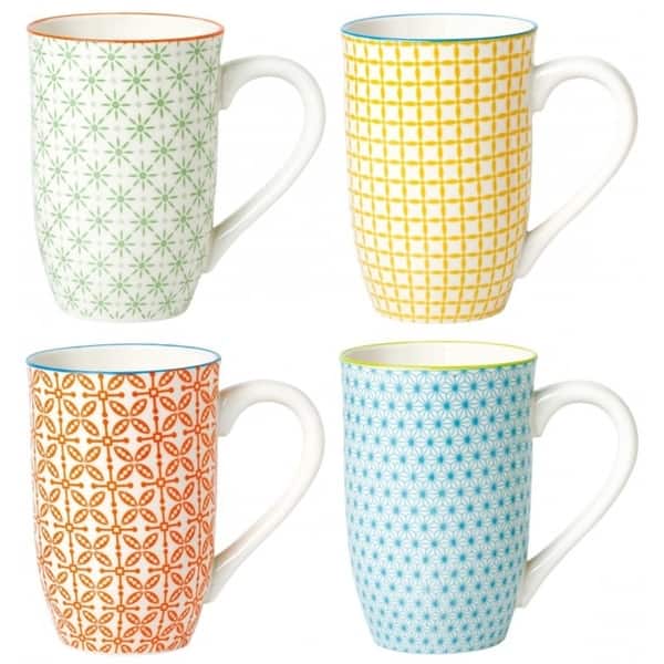 Japanese-style Tall 18-ounce Assorted Coffee Mugs (Set of 4) - On Sale -  Bed Bath & Beyond - 30077055