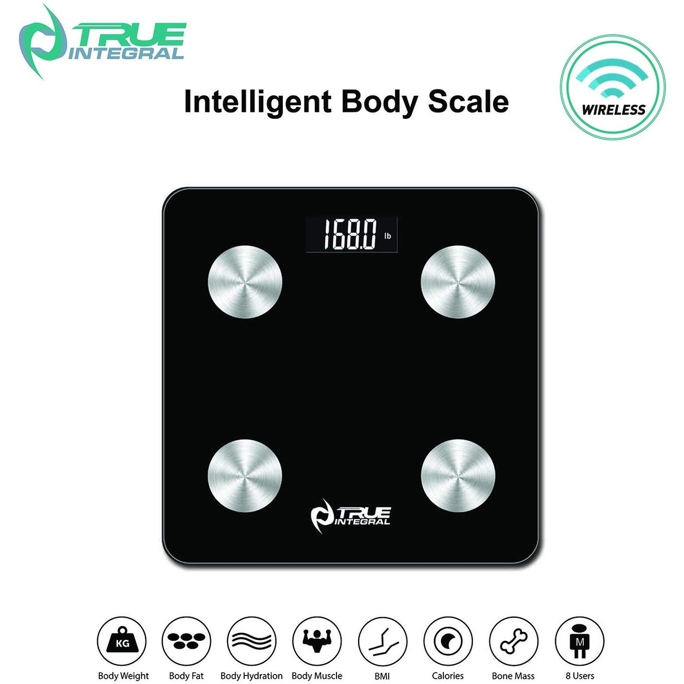 TRUE Know Body Fat Scale Smart BMI Scale, Bluetooth Body