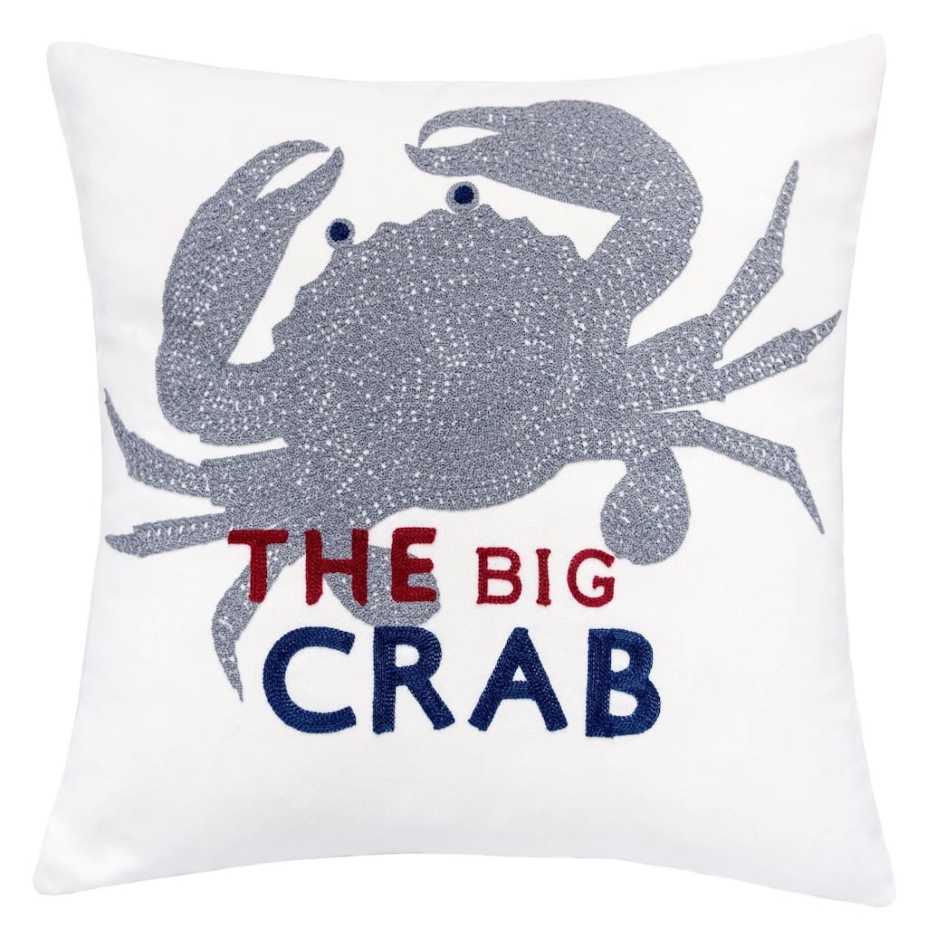 Crab 20" Square Decorative Throw Pillow