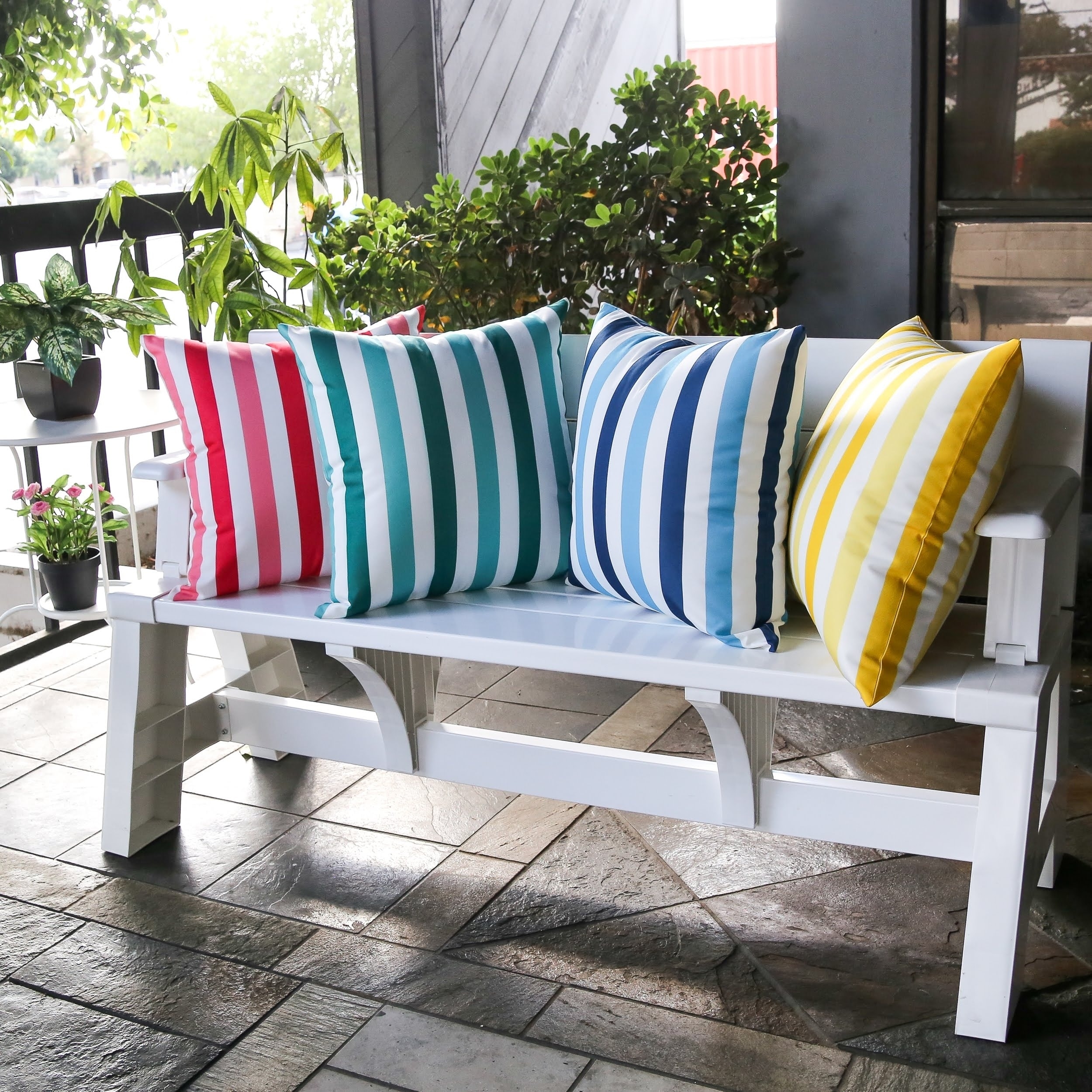 Striped Outdoor Throw Pillow by Havenside Home