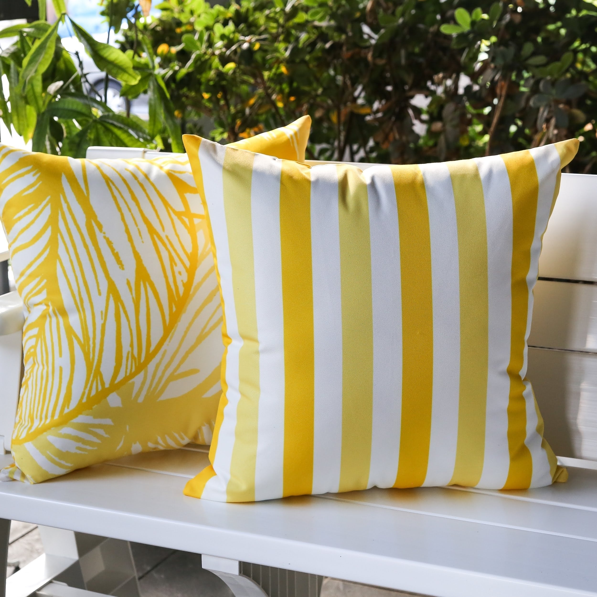 Striped Outdoor Throw Pillow by Havenside Home