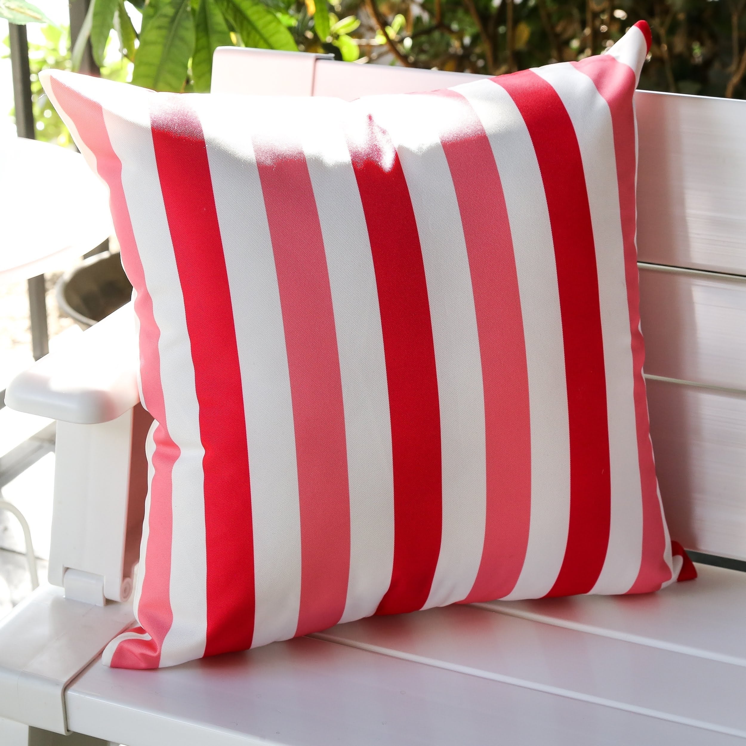 Striped Outdoor Throw Pillow by Havenside Home